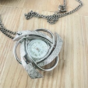 Vintage Lucerne mechanical winding pendant watch necklace for parts repair